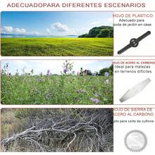 Cortacésped Eléctrico para el Hogar,Portátil Cortadora de Césped 3 en 1 con 2 Baterías de 1300 Ah en Angulo Ajustable de 90 °   Desbrozadora de Césped para Cortar Ramas, Césped, Jardín(Rojo) - 1 - Ver 3