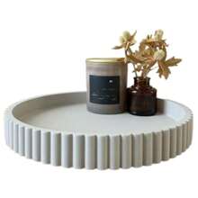Plateau décoratif rond pour table basse - Plateau en bois massif rond pour la décoration de la maison - Décoration de table basse - Plateaux décoratifs - Plateau centre de table Soleil Voyage Cool Rentrée Scolaire