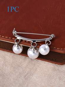 Faux Pearl Anti-Glow Neckline Button Pin, Waist Pin, Atmospheric And Elegant Fixed Clothes Button Pin, Teen Girls Waist Goddess, A Pin Anti-Glow Goddess