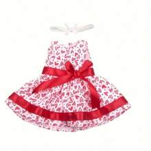 5 Piece Set Of Dresses And Pants For 18-Inch Dolls, Includes Bow, Cherry Blossom, And Phoenix Print Dress, Perfect Gift For Holidays, Birthday, Graduation For Little Girls (Doll Not Included)