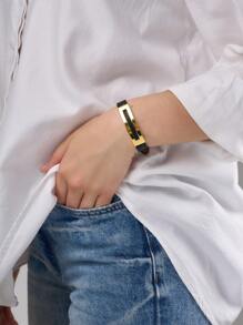 1 Stück PU Leder Armband, neues elegantes Design mit verstellbarer Schnalle, geeignet als Geschenk und für den täglichen Gebrauch