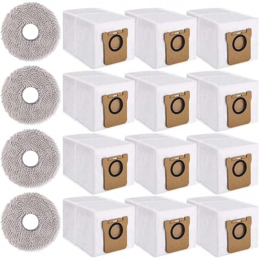 5/8/10/12/20 Packs Vacuum Cleaner Bags Compatible With Xiaomi X10+, Xiaomi X20+, Dreame S10, Dreame L10s Ultra, L10 Ultra, L10s Pro Ultra, X40 Ultra, L20 Ultra, L20 Pro Robot Vacuum Cleaner, 2.5L Capacity Vacuum Dust Bags - Multicolor - View 1