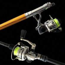 Compact Mini 100 Spinning Fishing Reel - Stainless Steel, High-Speed 4.3:1 Spinning Fishing Gear Ratio With Interchangeable Rocker Arm & Included 109yd Line, Perfect For Carp Fishing And Saltwater Fishing, Portable Angling Supplies