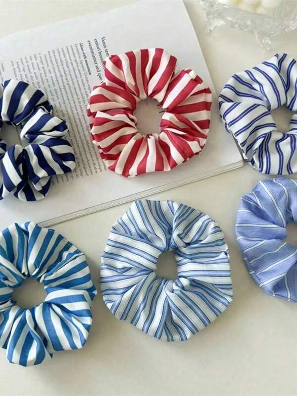 1/3/6 Minimalist Striped Hair Bands, Simple Party Casual Hair Bands Ponytail Clips, Holiday Gift Hair Accessories, Polyester, Hair Accessories, Hair Bands, Bow Accessories, Hair Tie ,Hair Accessories, Ponytail Holders, Hair Elastics, Hair Rubber Bands , Scrunchies