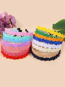 Set de 4 diademas con flores coloridas para niñas - Diademas con diseño de dulces de colores llamativos, accesorios de pelo populares para niños para uso diario y eventos - Multicolor - Ver 5