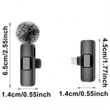 Wireless Lavalier Microphone For IOS Noise Reduction Plug And Play Clip On Lapel External Mini Lapel Lightning Microphone For IOS Clip-On Mic For Video Interview Vlog - IPhone - View 4