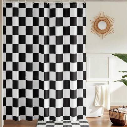 Checkered Shower Curtain Sage Green Shower Curtains For Bathroom Cute Retro Checkerboard Shower Curtain Vintage Aesthetic Machine Washable Fabric Shower Curtain 72x72 Inch