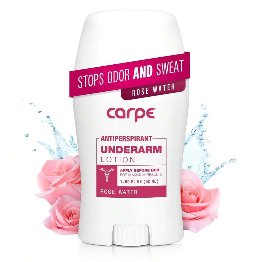 Carpe Clinical Strength Underarm Antiperspirant And Deodorant, Sandalwood Scent - Rose Water - View 1
