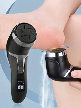 Abrasivos Elétricos para os Pés, Equipados com Lixa de Pé com Visor LCD, Kit de Cuidados com os Pés Profissional À Prova d'Água com Duas Velocidades, Removedores de Descamação com Quatro Cabeças de Lixamento Substituíveis e um Conjunto de Kit de Cuidados com os Pés de Dez Peças. Perfeito para o Dia dos Pais!