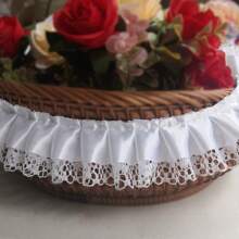 5 Yards Satin Volant Spitzenborte, elegante dekorative Umrandung für DIY Basteleien, Hochzeitsparty Dekoration, Bekleidung und Wohndekoration