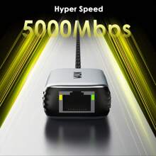 Puerto Ethernet de 5Gbps de USB C, puerto de red Ethernet Gigabit sin controladores RJ45 para computadoras portátiles, computadoras y talla grande, con carcasa de aluminio gris para Windows 10/11, macOS 11 o posterior, Linux y talla grande