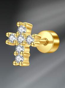 CIZME Pendientes de tuerca de acero inoxidable de 16/20 calibres para cartílago, hélice, piercings, anillos para la nariz, aro para el septum, anillos para el labio, pendientes de espalda plana para mujeres