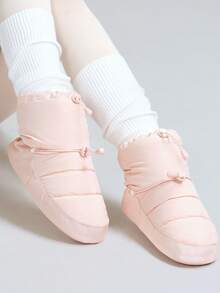 Daydance Women Ballet Shoes Warm Up Booties Winter Dance Boots Plush Dance Shoes Warm Ballet Shoes Training Shoes - Pink - View 3