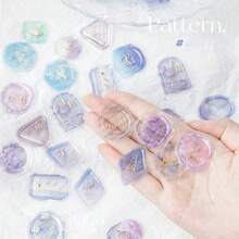 Hot Stamping Candy, Lacquer Seal Sticker, Asymmetrical Three-Dimensional Drip Glue, Hand Account Decoration Sticker, Envelope Sealing Lacquer Sticker School Supplies,Back To School - Multicolor - View 4