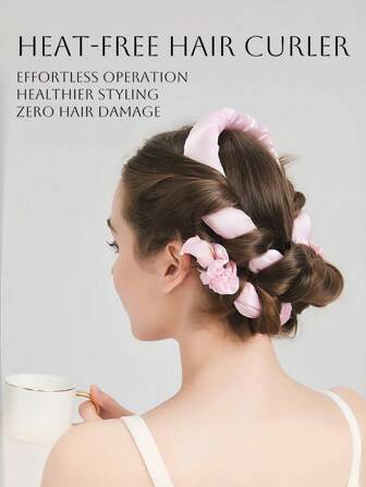 Heatless Overnight Hair Curlers - Sleep Safe Foam Rods Set For Effortless Waves, No Heat Damage Volumizing Sponge Rollers, Breakage-Proof Lazy Curling.