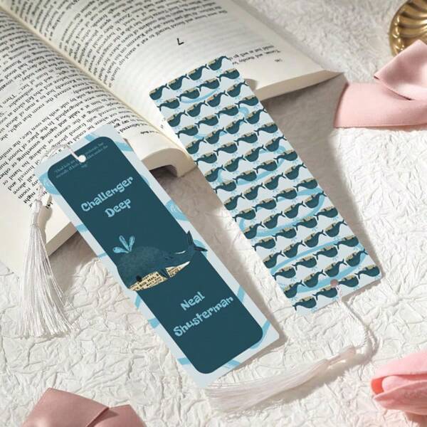 2pcs PET Print Bookmarks, Delicate Waterproof & Durable, Unique Pattern Design To Add Joy To Reading, Perfect Gift For Family And Friends (Random Color Tassel) School Supplies,Back To School