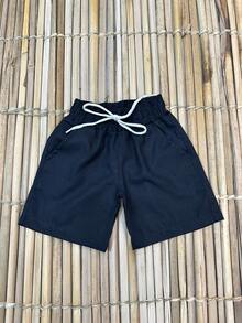 BOYS LINEN SET T-SHIRT AND SHORTS /FASHION/PARTY/OUTING/SUMMER/ - Black - View 6