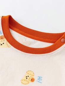 mini bala Bộ quần short và áo phông cho trẻ mới biết đi – Vải kháng khuẩn khô nhanh – Trang phục mùa hè dành cho cả nam và nữ - tông màu vàng trắng - Xem 6