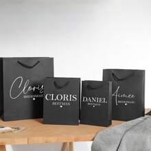 1 pièce Sac cadeau personnalisé pour demoiselle d'honneur et garçon d'honneur, sac cadeau pour fête de mariage, sac de faveur personnalisé pour enterrement de vie de jeune fille/garçon, cadeau de mariage de qualité premium