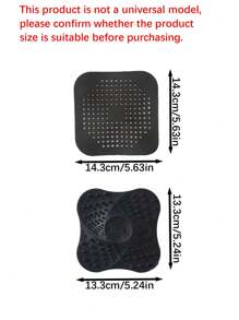 1 szt. Odpływowy pojemnik na włosy z przyssawką, kwadratowa osłona odpływu prysznicowego z tworzywa TPR, wodoodporna, zapobiegająca zatykaniu się koryta, pokrywa podłogowa, filtr do odpływu prysznicowego, nadaje się do łazienki, wanny i kuchni, narzędzia łazienkowe, dekoracja łazienki, wystrój jesienny, artykuły gospodarstwa domowego, powrót do szkoły