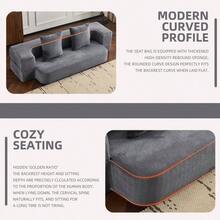 74.81"  Boneless Couch Sofa - High-Density Memory Foam Couch, 3-In-1 Sectional Sofa Bed, Removable Soft Fabric For Living Room (Light Grey) - 1 - Xem 8