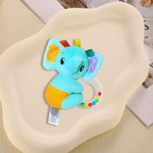 1 pieza de juguete de manivela de dibujos animados lindos para niños y niñas, juguete de campana de colores de peluche animal, adecuado para regalos de bebés recién nacidos, con selección aleatoria de colores de cuentas de campana