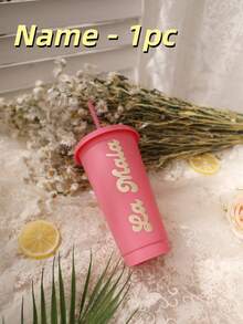 1/5 件，个性化派对冷饮杯，自定义名称和标题，加厚材质，24 盎司大容量，可重复使用，带吸管，适用于婚礼、单身派对、生日派对、户外运动沙滩水瓶以及父亲节礼物、毕业杯、伴娘礼物 - 五彩杯 - 查看 54