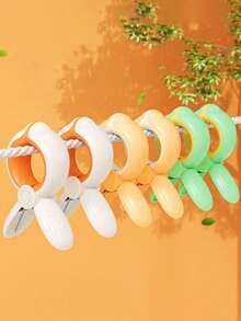 2个（颜色随机）大号晾衣夹，无痛防风塑料夹衣架，用于晾晒床上用品、零食夹 - 彩色 - 查看 1