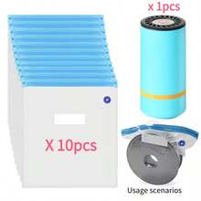 RAF 真空机，真空收纳袋，适用于旅行用品，衣服，床上用品，毛毯，寝具等便捷真空收纳袋，真空机+真空压缩袋套装，非常适合居家旅行收纳使用真空机和真空袋。电池容量：400mAh