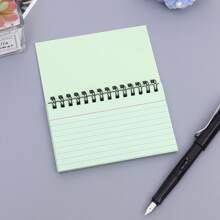 1pc Simple Wired Spiral Notebook, Color Pages, Tearable Binding, Office Supplies Diary Stationery Notebook Back To School Color Coil Book Student Notebook Highly Attractive Fresh And Simple A6 Notepad Record Diary