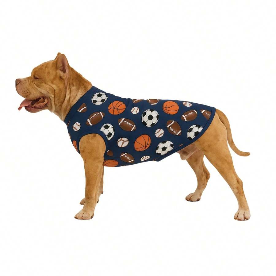 LUVY PET Large Dog Clothes With Sports Print - Winter Pet Clothing - 彩色 - 查看 1