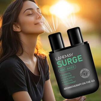 Inhalador en barra con menta - Doble inhalador nasal empacado con aceites esenciales puros y naturales, mentol refrescante potente para alivio de los senos paranasales y respiración despejada - Suave y seguro para uso diario