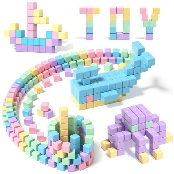 Magnetic Blocks For Kids, Magnetic Cube Sensory Gift, STEM Toys , Preschool Educational Building Blocks Set, Perfect Holiday&Birthday Gifts, Random Color(2.0cm/0.78in)
