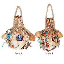 Large Parrot Toys Chew Toy Ball Cage Bite Hanging Training Bird Chewing Toy For Macaws Budgie Lovebird Finches Cockatoos
