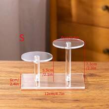 3-vånings akryldisplayställ - smycken, kosmetika, blindlåda, transparent multifunktionell steghylla - Genomskinlig - Visa 2