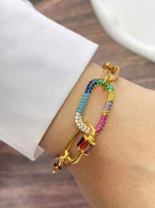1 pulseira redonda de luxo, pulseira para mulheres e meninas, moda minimalista, presente de joia casual diário para mulheres
