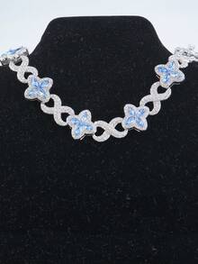 قلادة بسلسلة إسورة ذات أربعة أوراق شبه منحرفة وطراز أوربي أمريكي، موضة أنيقة وعصرية للرجال والنساء