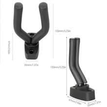 1 Piece Stylish Black Guitar Wall Mount - Space-Saving Original Sound And Bass Mount, Easy To Install, Durable ABS Material To Ergonomically Design To Firmly Display All Sizes Of Guitars, Guitar Storage Solutions | Minimalist Guitar Rack | Durable ABS Resin, Guitar Accessories - 1 - 查看 9