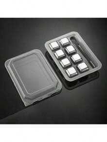 8 Gold Ice Blocks With Silicone Clip - Reusable Metal Chilling Pebbles & Fast Freezing Stainless Steel For Cocktails, Whiskey, Wine & Drinks - Perfect For Christmas, Halloween, Easter, Thanksgiving & More - Multicolor - View 14