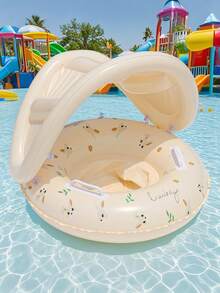 1pc Inflatable Bear And Rabbit Swim Ring, Thickened Summer Water Float Armband For Beach, Pool & Party, Beach Essentials, Beach Accessories - Multicolor - View 4