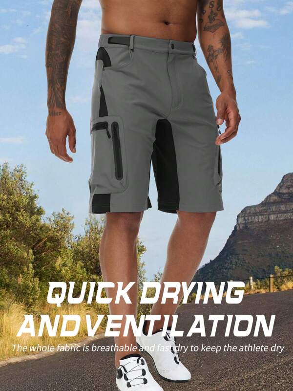 Men Cycling Shorts Mountain Bike Riding Cargo Shorts Outdoor Sports Hiking Downhill Bicycle Short Pants