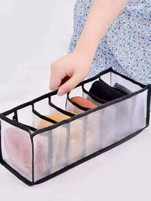Hộp đựng đồ dạng ngăn kéo 1/2/3 chiếc có vách ngăn - Thích hợp để đựng đồ lót, tất và quần lót. Túi đựng đồ gia dụng đa năng. Túi vải gấp gọn. Tiết kiệm không gian, tiện lợi hơn cho việc cất giữ và tìm kiếm. Phong cách Nhật Bản, Hàn Quốc, Châu Âu và Mỹ. - màu đen - Xem 9