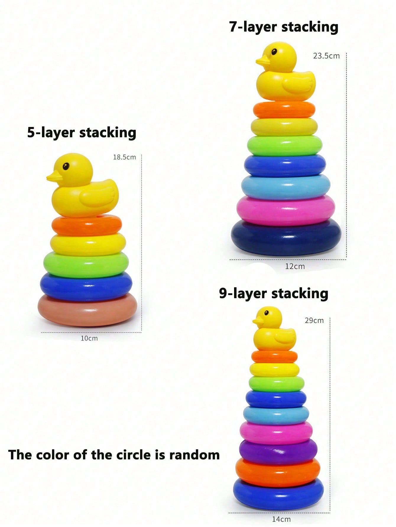 لعبة بطة نمط متراصة للأطفال الصغار، ألعاب تعليمية...