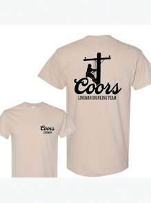 220g Double-Sided Printed Cotton, Drinking Team Printed T-Shirts, Suitable For Daily Wear, Easy To Wear In Summer, Comfortable Short-Sleeved Outdoor Holiday Sports, Gift T-Shirts, Holiday Gifts.