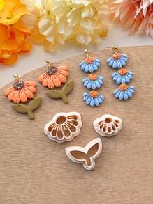 Bohemian Floral Clay Cutters Mold Spring Hollow Flower Leaf Polymer Clay Cutter For Jewelry Making DIY Crafting Kit Tools