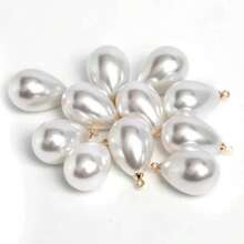 30pcs/20pcs Luxury Simplistic Faux Pearl Teardrop Pendant For DIY Earrings, Bracelet, Necklace, Jewelry Accessories