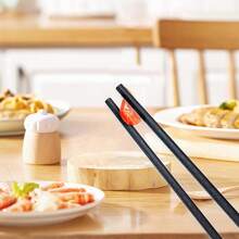 10 Pairs Fiberglass Chopsticks, Reusable Chopsticks, 9.3 Inches Dishwasher , Non-Slip, Black