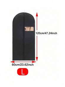 5pcs/ 1pc Clothes Dust Cover, Modern Drop Cloth Sheet For Household Half-Transparent Dustproof Cover For Clothes, Thicken Zippered Suit Cover, Waterproof Garment Cover Wedding Dress Protective Cover - Black - View 19