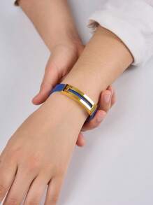 1 Stück PU Leder Armband, neues elegantes Design mit verstellbarer Schnalle, geeignet als Geschenk und für den täglichen Gebrauch