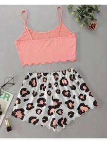 Autumn And Winter Baby Doll Suede Blogueirinha Ondinha Virgínia Cropped Shorts For Women - 淺粉色 - 查看 2